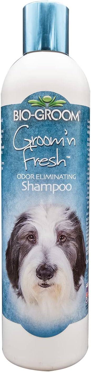 Bio-Groom Groom'n Fresh Dog Shampoo – Odor Eliminating, Dog Bathing Supplies, Puppy Wash, Cat & Dog Grooming Supplies, Cruelty-Free, Made in USA, Dog Products – 12 fl oz 1-Pack