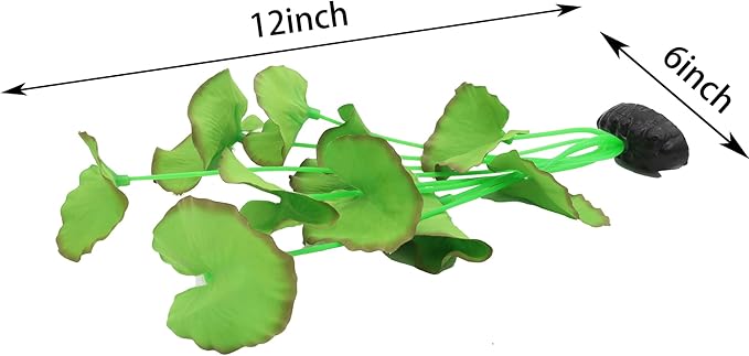 2-Pack 12 Inch Aquarium Silk Aquarium Plants, Artificial Plastic Plant for Small Tank, Goldfish, Fish Hides (Green B, 12 Inch)