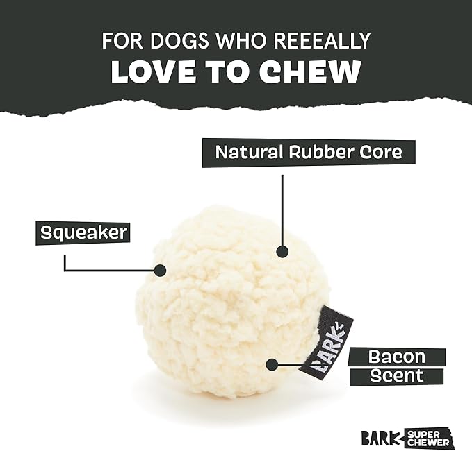 Barkbox Super Chewer Tough Dog Chew Toys for Aggressive Chewers, Plush 2 Toys in 1 (Potato - Small)