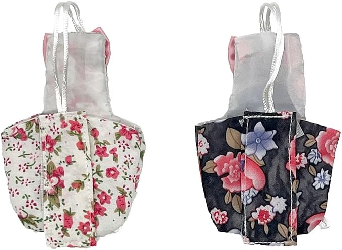 2 PCS Bird Diapers Flight Suite with Waterproof Inner Layer Pink&Balck Urine Wet Suit for Other Small Birds