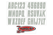 Load image into Gallery viewer, Hardline Boat Lettering Registration Kit 3 in. - 350 Silver Solid