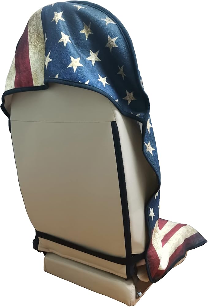 Car Seat Cover Protector Front Seats,for Gym Workout,Running,Swimming,Beach and Hiking,Waterproof Sweat Towel Bucket Seat Covers for Cars SUV Trucks (American Flag, 1Pcs)