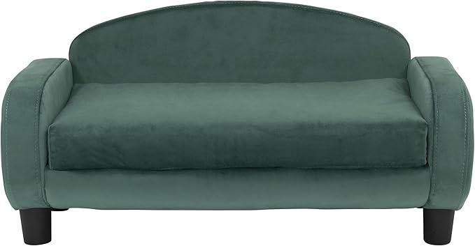 Paws & Purrs Cat Sofa Bed, Pet Couch for Indoor Cats Elevated Cat Beds with Removable Washable Mattress Cover for Kitten, Puppy or Small Animal- 31.5" Wide, Teal