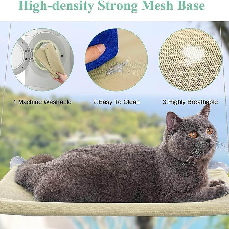 Black Cat Hammock for Window Cat Window Bed for Indoor Cats