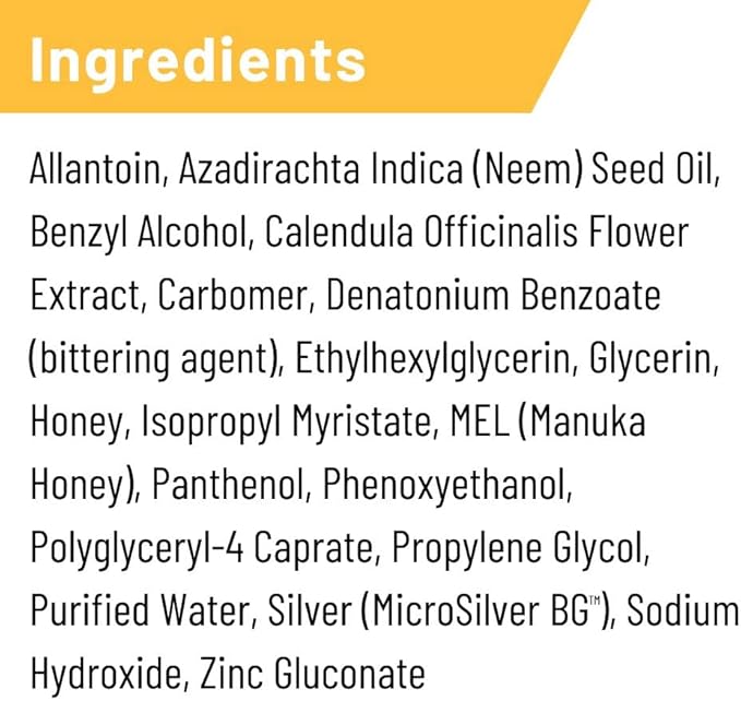 Absorbine Silver Honey Rapid Wound Repair Spray Gel 8oz Bottle, Manuka Honey & MicroSilver BG