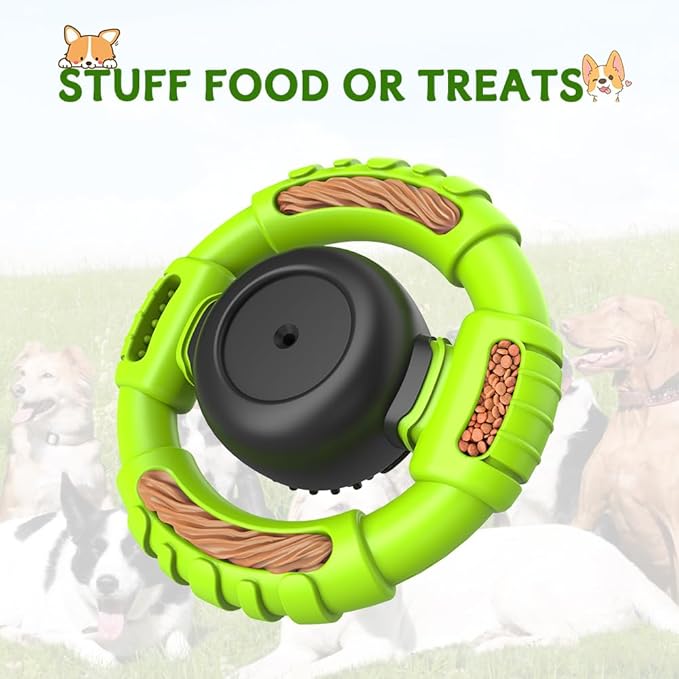 Dog Toys for Aggressive Chewers Large Medium Small Breed Indestructible Durable Tough Squeaky Dog Chew Toys to Keep Them Busy Nylon Rubber Interactive Dog Toys