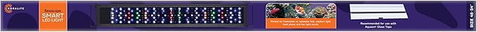 Coralife Fish Tank Aquarium Seascape WiFi/Bluetooth Smart LED Light Fixture, 48-54"