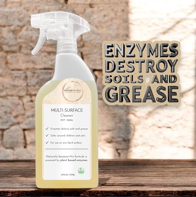naturally it's clean Multi-Surface Cleaner Ready To Use Spray| 24 Oz Spray Bottle | 2- Pack
