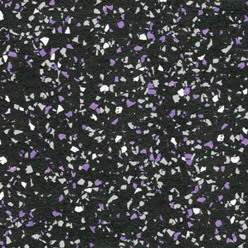American Floor Mats - Extreme Rubber Gym Tiles - 1 Inch Thick Colorful Rubber Gym Tiles - Superior Shock and Sound Absorbing Tiles - 35% Purple/Grey/White 10 Tile Pack (Covers 40 Sq Ft)