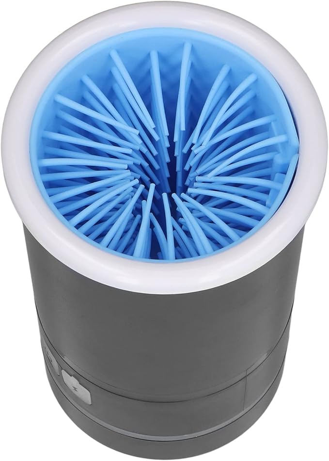 gernie Electric Pet Washer, 2000mAh USB Rechargeable Automatic Dog Washer 2 in 1 Portable Dog Foot Cleaner with Soft Brush for Small Medium Dogs s and Cats