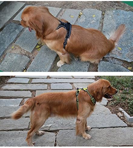Truelove No Pull Dog Harness with Easy Control Handle and 2 Leash Attachments,Reflective Adjustable Pet Vest