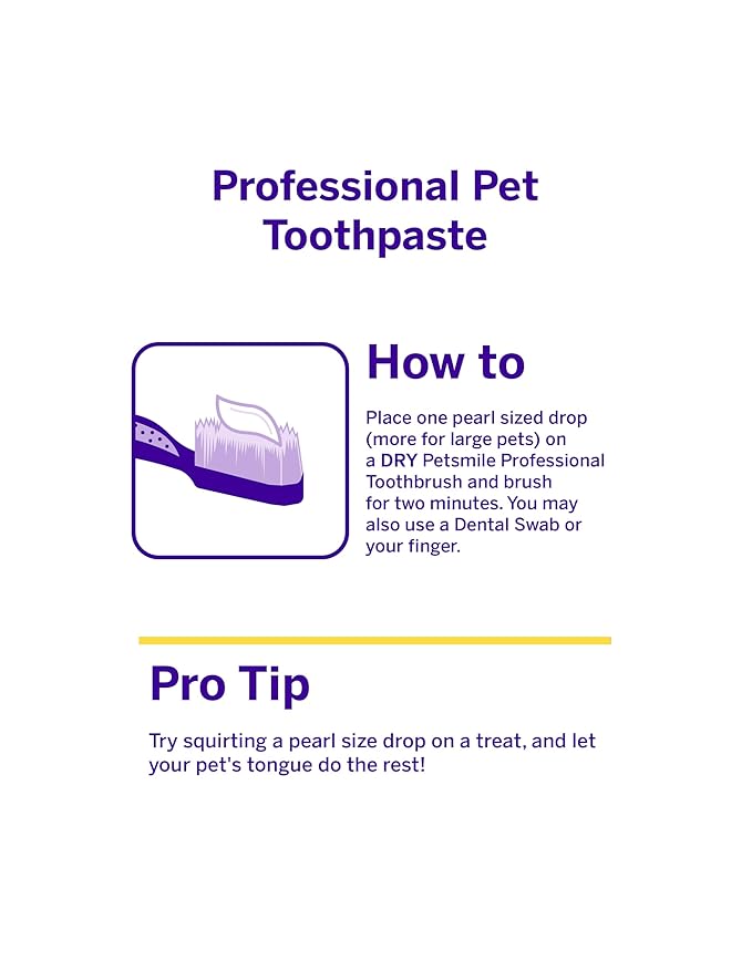 petsmile Professional Pet Toothbrush - Patented 45 Degree Cat & Dog Toothbrush for Small & Large Animals - Pet Accessories for Dental Care - VOHC Approved Teeth Cleaning - Dog Toothpaste Not Included