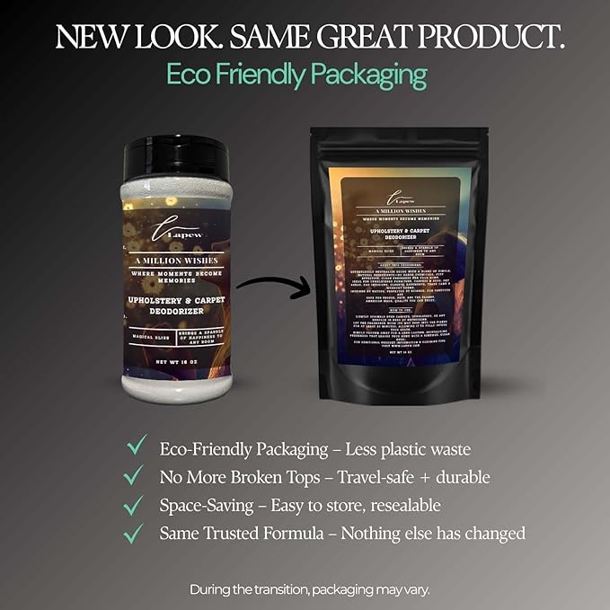 A Million Wishes Carpet Freshener Powder: Powerful Odor Eliminator for Home, Upholstery Deodorizer, Carpet Deodorizer, Pet Urine, Cat Litter Box - A Million Wishes Fragrance.