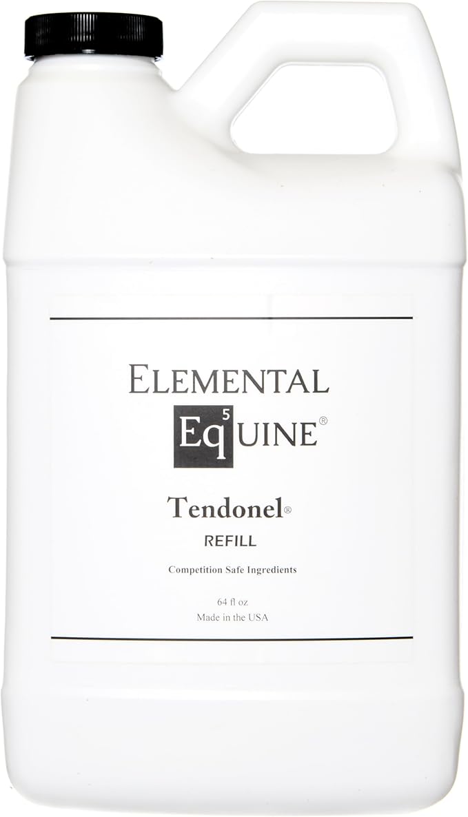 Elemental Equine Tendonel 64oz Liniment Rub for Horses - Soothe and Relax Tired Muscles While Providing Relief and Reduced Stiffness
