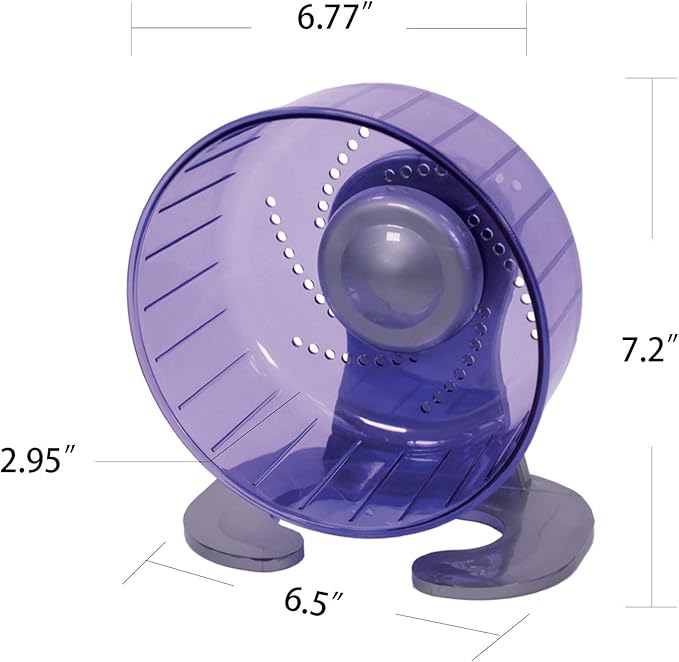 Petest Hamster Exercise Wheel, Silent Spinner Hamster Running Wheels, Diameter 6.7 inch, Purple