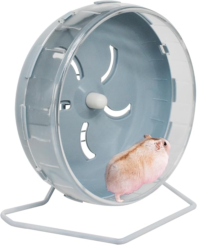GKYZBB Hamster Wheel, 8.5 inch Silent Hamster Exercise Running Wheel with Stand,Pet Small Animals Exercise Running Toys,Adjustable Quiet Spinner for Guinea Pigs, Sugar Gliders, Gerbils