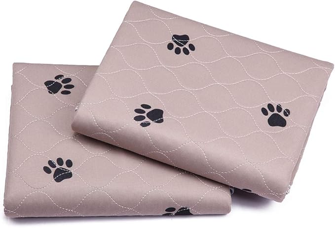 SincoPet Washable Dog Pee Pads with Puppy Grooming Gloves,Puppy Pads,Reusable Pet Training Pads,Large ,Waterproof Pet Pads for Dog Bed Mat,Super Absorbing Whelping Pads,48x48 Inch (Pack of 2)