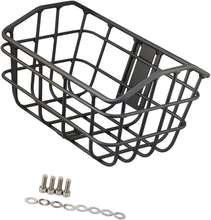 Basket Black Front Sturdy Construction Aluminum Alloy Large Capacity Accessories Cargo Container for Pet Transport