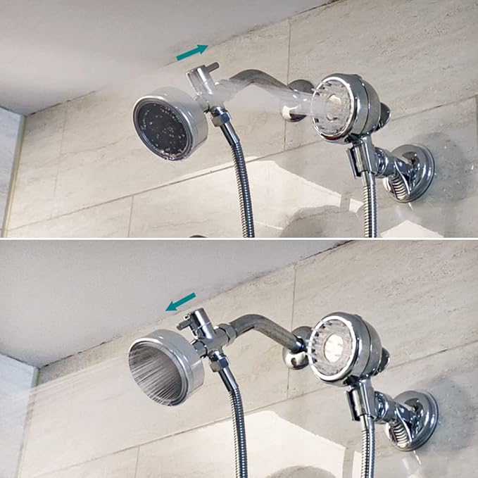 Pet Shower Set with 8.2ft Hose for Bathroom Shower Arm (Suction Holder)