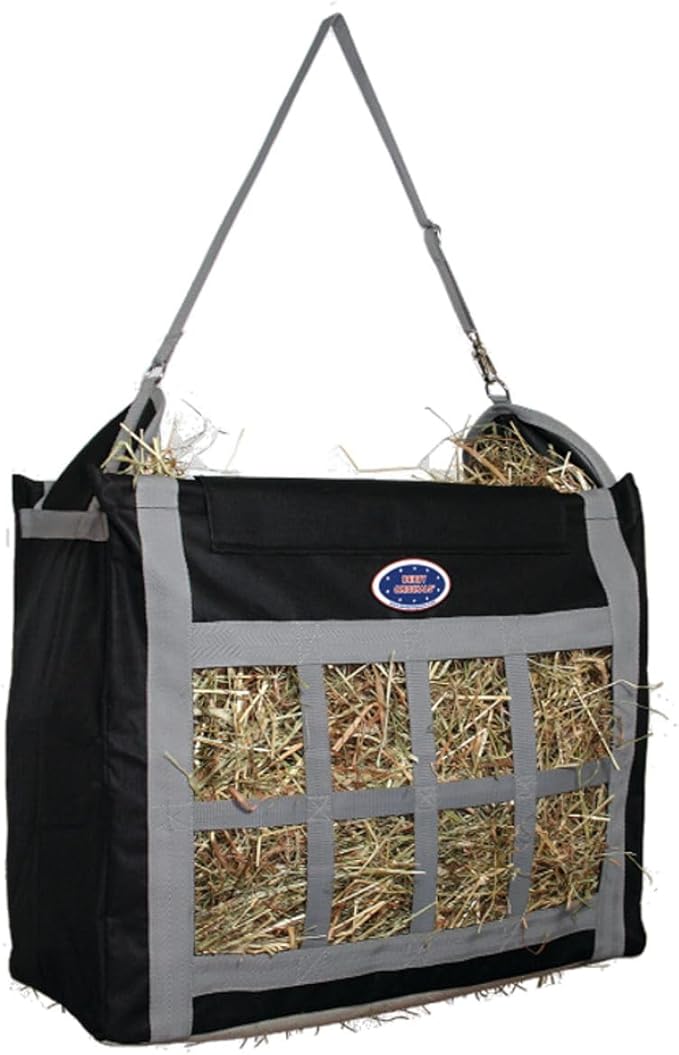 Derby Originals Top Load Hay Bag with Super Tough Bottom and 6 Month Warranty (Black/Grey)