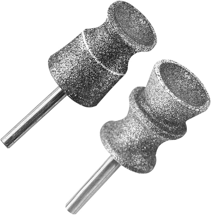 Diamond Dog Nail Grinder Bits for Rotary Tool,1/8" Nail Grinder Attachment for Dremel Grinder Replacement Heads Pets Nail Care Clippers for Medium Large Dogs,2-Pack（Large A&V）