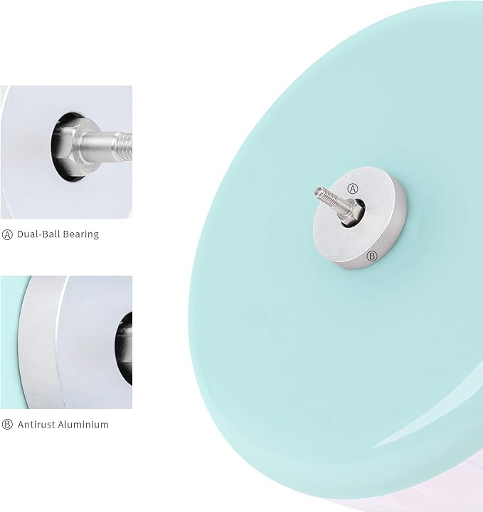 Niteangel Super-Silent Hamster Exercise Wheels: - Quiet Spinner Hamster Running Wheels with Adjustable Stand for Hamsters Gerbils Mice Or Other Small Animals (M, Mint Green)