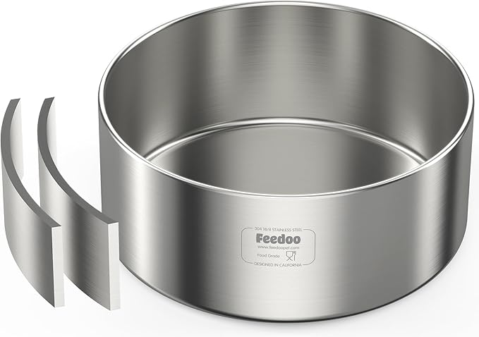 82oz Double Layers 304 Stainless Steel Dog Bowl - Insulated & Durable | Non-Slip Base | Easy to Clean | BPA-Free Safe Dog Food and Water Bowl
