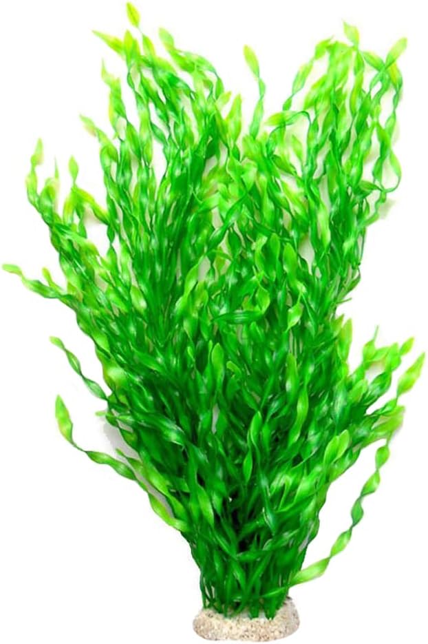 Large Green Realistic Artificial Aquarium Plants Fish Tank Plastic Plants 22 Inch Tall