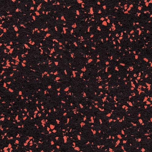 American Floor Mats - Extreme Rubber Gym Tiles - 1 Inch Thick Colorful Rubber Gym Tiles - Superior Shock and Sound Absorbing Tiles - 10% Red 25 Tile Pack (Covers 100 Sq Ft)