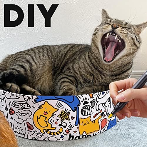 Cat Scratcher Cardboard, 2in1 Oval Cat Scratcher Bed
