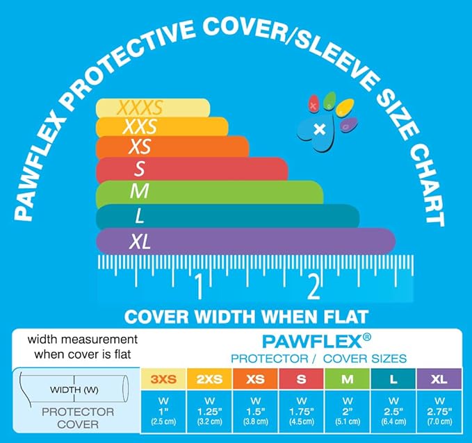 Protective Sleeve Tubular Cover - Bandages - for Dogs Cats and Other Pets First Aid Wound Care Comfortable Non-Adhesive Breathable & Water Resistant 18 Strips (yields 36-54 Covers)-(Medium)