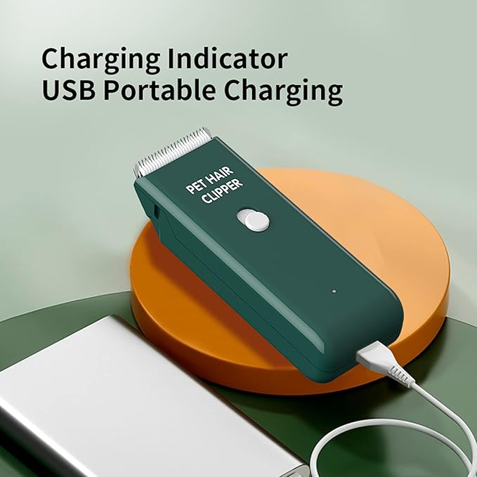 Dog Cat Home Hair Waterproof Clipper Portable Electric USB Rechargeable Pet Grooming Tools Low Noise Shaver Cordless Trimmer for Small and Large Pets