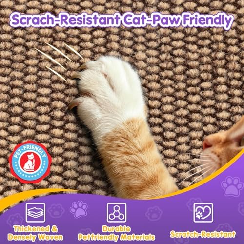 Wall Cat Scratcher for Indoor Cats, Corner Furniture Protector Brown