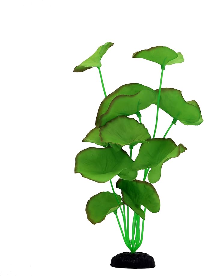 2-Pack 12 Inch Aquarium Silk Aquarium Plants, Artificial Plastic Plant for Small Tank, Goldfish, Fish Hides (Green B, 12 Inch)