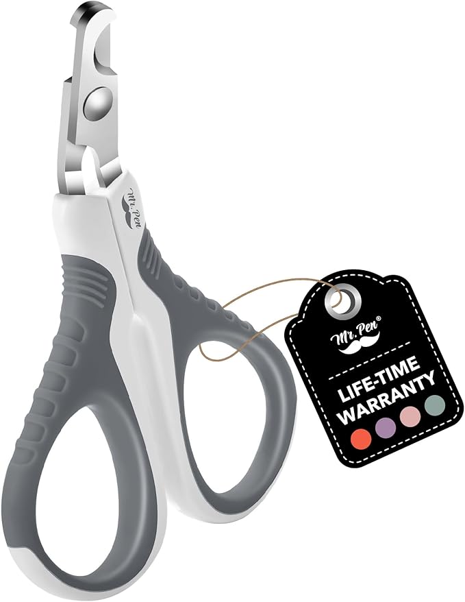 Mr. Pen Cat Nail Trimmer - White & Gray, Cat & Dog Nail Clipper, Kitten & Small Dog Claw Trimmer