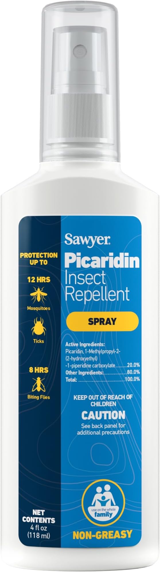 Sawyer Products SP544 Premium Insect Repellent with 20% Picaridin, Pump Spray, 4-Ounce