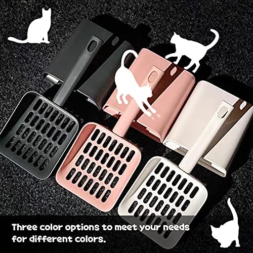 Cat Litter Scooper with Caddy and Holder, with Container to Store, Durable ABS