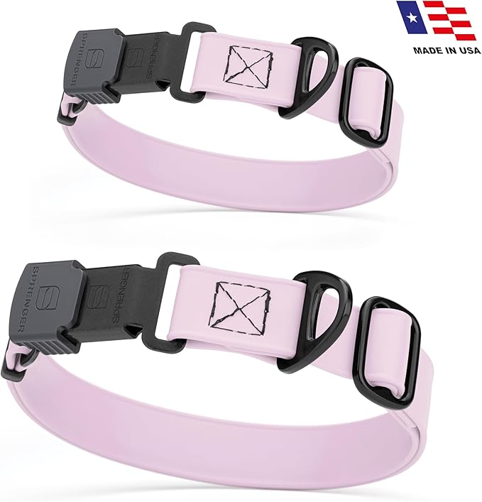 Dogline Biothane Waterproof Dog Collar with Herm Sprenger Black Stainless Steel Quick Release Buckle – Heavy Duty Tactical Durable Collar for Dogs – Comfortable and Safe Pet Collar, W 3/4" L 12-19"
