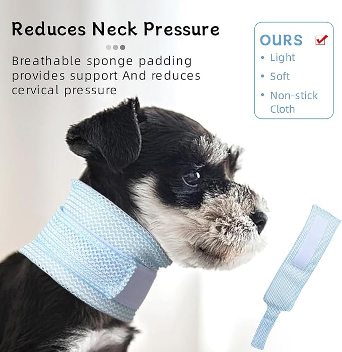 Cat Neck Brace Cover - Breathable & Adjustable Elizabethan Collar for Post-Surgery Recovery Anti-Scratch Anti-Lick Protection, Cervical Cone for Small Medium Large Dogs Puppies Kittens (Medium,Pink)