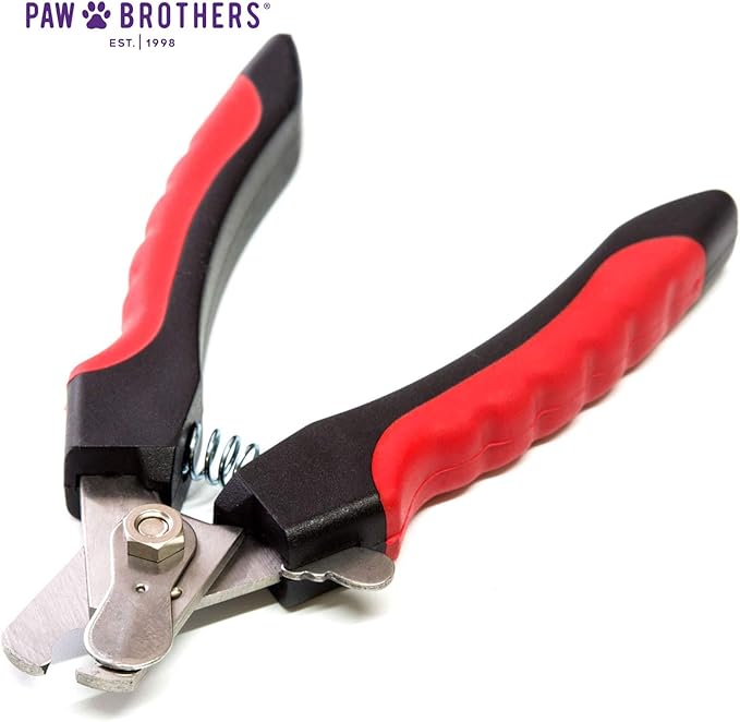 Ryan's Pet Supplies Paw Brothers Nail Clipper for Dogs and Cats, Pet Nail Clippers, Safe Grooming Tool, Professional Grade, Stainless Steel Blades, Safety Guard, Medium, 5.5 inches