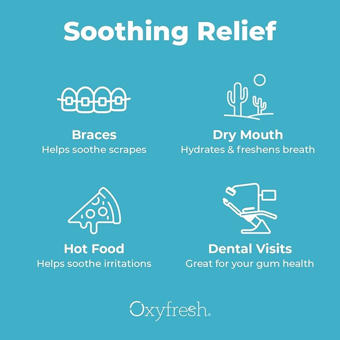 Oxyfresh Premium Pro Relief Dental Gel with Zinc –Infused with Aloe Vera, Chamomile and Xylitol – Dentist Recommended to Help Soothe Gum Tissue. 4 oz.