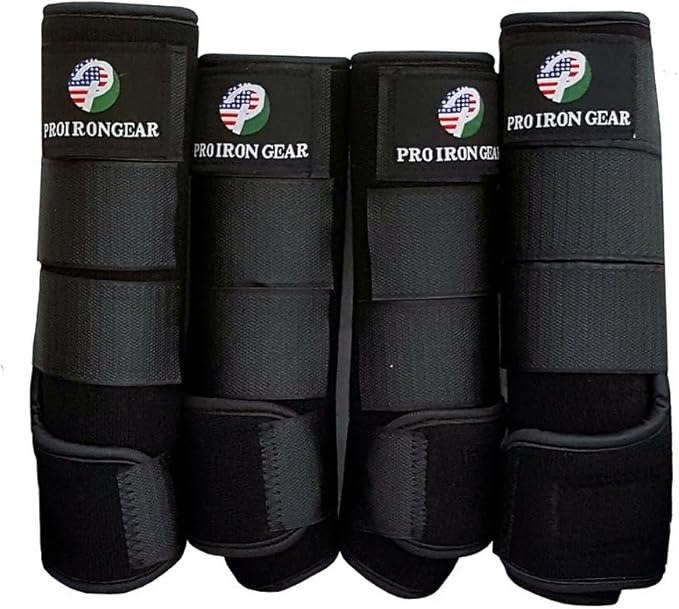 Horse Medicine Brushing Boots Leg Wraps Protection Gear Set of 2 and Set of 4 in 14 Colors