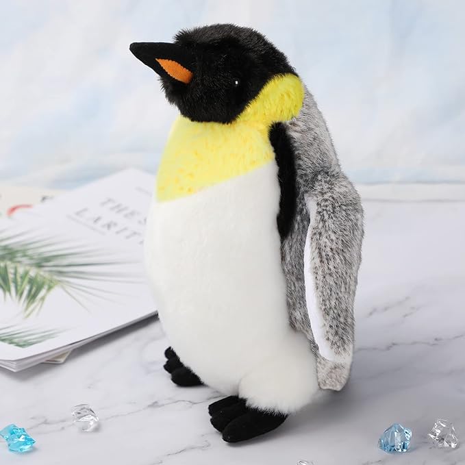 Penguin Plush Toy, 10" Stuffed Animal Small Plushie Doll, Soft Fluffy Like Real Penguin Hugging Toy - Present for Every Age & Occasion