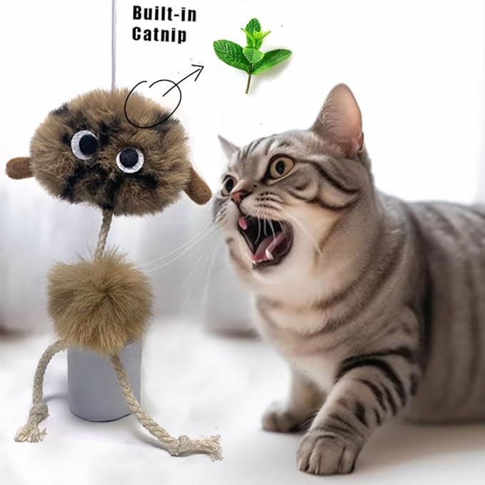 Cat Toys for Indoor Cats,Interactive Door Hanging Cat Toys Attached with Catnip/Feathers/Birds/Mouse Toys for Cats/Kitten Toys(3 Pack)