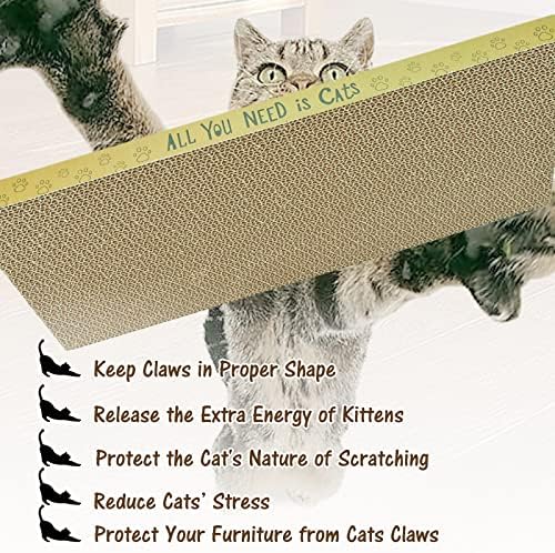 AccEncyc Cardboard Cat Scratcher Pads Cat Scratching Board