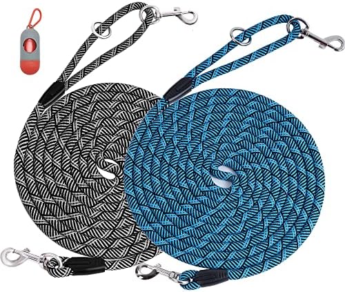 2 Pack Long Dog Leash for Training - 15FT/30FT/50FT