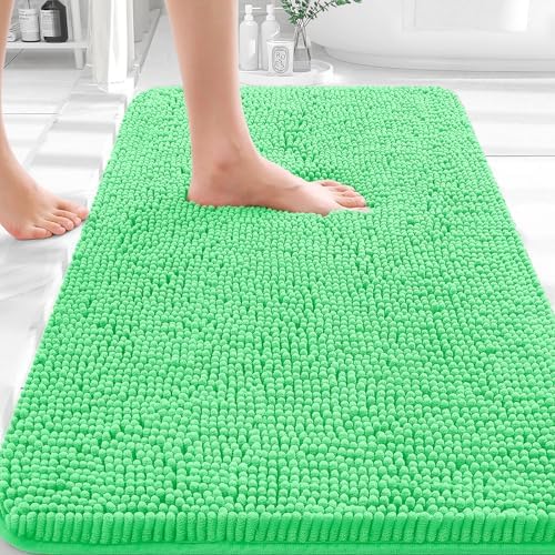 OLANLY Bathroom Rugs 35x24, Extra Soft Absorbent Chenille Bath Rugs