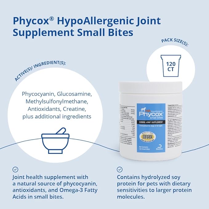 HA Hypoallergenic Small Bites Joint Supplement for Dogs, 120ct
