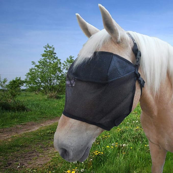 EquiVizor 95% UV Eye Protection (Full) Standard Horse Fly Mask - Help with Uveitis, Corneal Ulcer, Light Sensitivity. Designed to Stay On Your Horse, Off The Ground.
