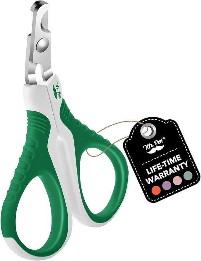 Mr. Pen Cat Nail Trimmer - Green & White, Cat & Kitten Nail Clipper, Pet Claw Trimmer for Small Dogs